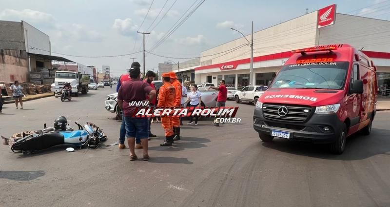 Acidente envolvendo mototáxi e caminhonete foi registrado nesta quinta-feira em Rolim de Moura Acidente envolvendo mototáxi e caminhonete foi registrado nesta quinta-feira em Rolim de Moura