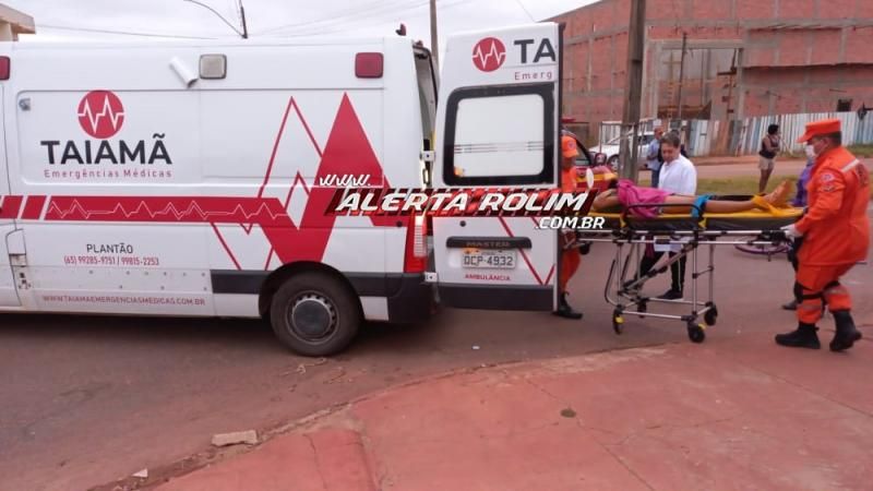Criança foi atingida por caminhonete enquanto andava de bicicleta pelo bairro Beira Rio em Rolim de Moura Criança foi atingida por caminhonete enquanto andava de bicicleta pelo bairro Beira Rio em Rolim de Moura
