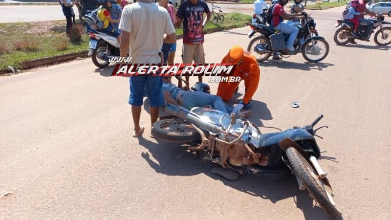 Avô e neta ficaram feridos após sofrerem queda de moto nesta manhã em Rolim de Moura; Condutor fraturou a perna Avô e neta ficaram feridos após sofrerem queda de moto nesta manhã em Rolim de Moura; Condutor fraturou a perna