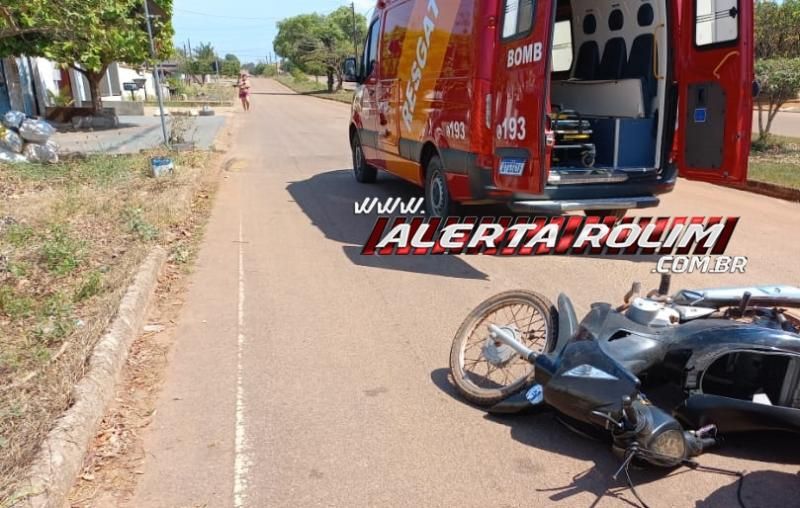 Avô e neta ficaram feridos após sofrerem queda de moto nesta manhã em Rolim de Moura; Condutor fraturou a perna Avô e neta ficaram feridos após sofrerem queda de moto nesta manhã em Rolim de Moura; Condutor fraturou a perna