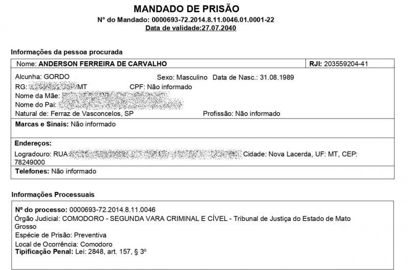 Homem com Mandado de Prisão em aberto do Estado de Mato Grosso foi preso pela PM em Rolim de Moura Homem com Mandado de Prisão em aberto do Estado de Mato Grosso foi preso pela PM em Rolim de Moura