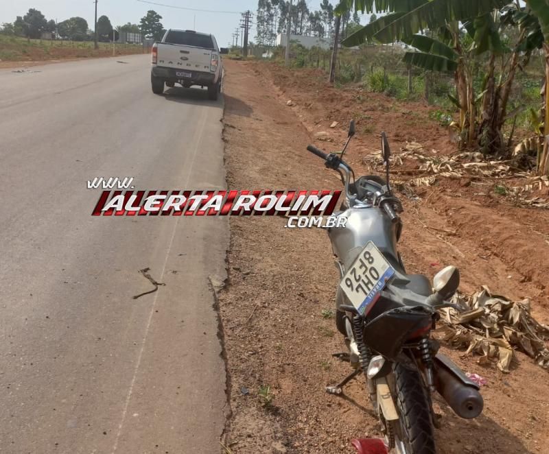 Motociclista foi socorrido após bater na traseira de caminhonete nesta manhã em Nova Brasilândia do Oeste Motociclista foi socorrido após bater na traseira de caminhonete nesta manhã em Nova Brasilândia do Oeste