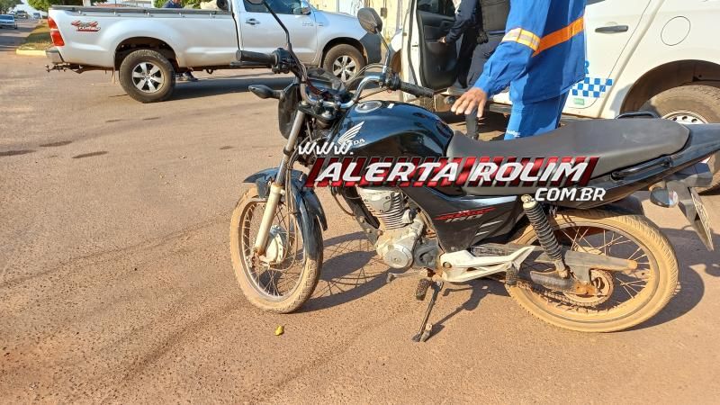 PM registrou acidente de transito envolvendo moto e caminhonete nesta manhã em Rolim de Moura PM registrou acidente de transito envolvendo moto e caminhonete nesta manhã em Rolim de Moura