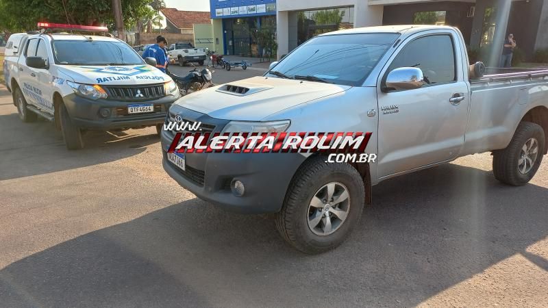 PM registrou acidente de transito envolvendo moto e caminhonete nesta manhã em Rolim de Moura PM registrou acidente de transito envolvendo moto e caminhonete nesta manhã em Rolim de Moura