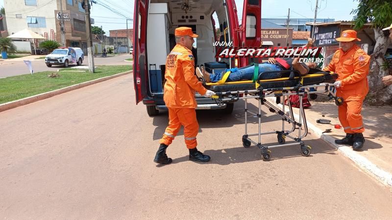 Colisão entre carro e moto deixou uma pessoa ferida nesta quarta-feira me Rolim de Moura Colisão entre carro e moto deixou uma pessoa ferida nesta quarta-feira me Rolim de Moura