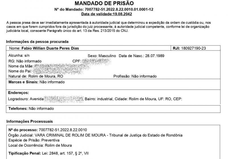 Acusado de roubo foi preso pela Polícia Militar e Polícia Civil em Rolim de Moura Acusado de roubo foi preso pela Polícia Militar e Polícia Civil em Rolim de Moura