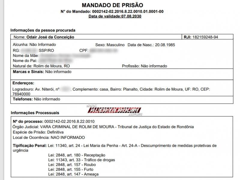 Acusado de roubo, tráfico de drogas, furto, receptação e ameaça foi preso pela PM em Rolim de Moura Acusado de roubo, tráfico de drogas, furto, receptação e ameaça foi preso pela PM em Rolim de Moura