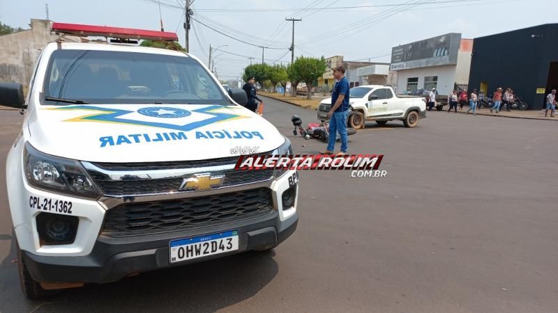 Colisão entre carro e moto nesta quarta-feira resultou em um ferido em Rolim de Moura Colisão entre carro e moto nesta quarta-feira resultou em um ferido em Rolim de Moura