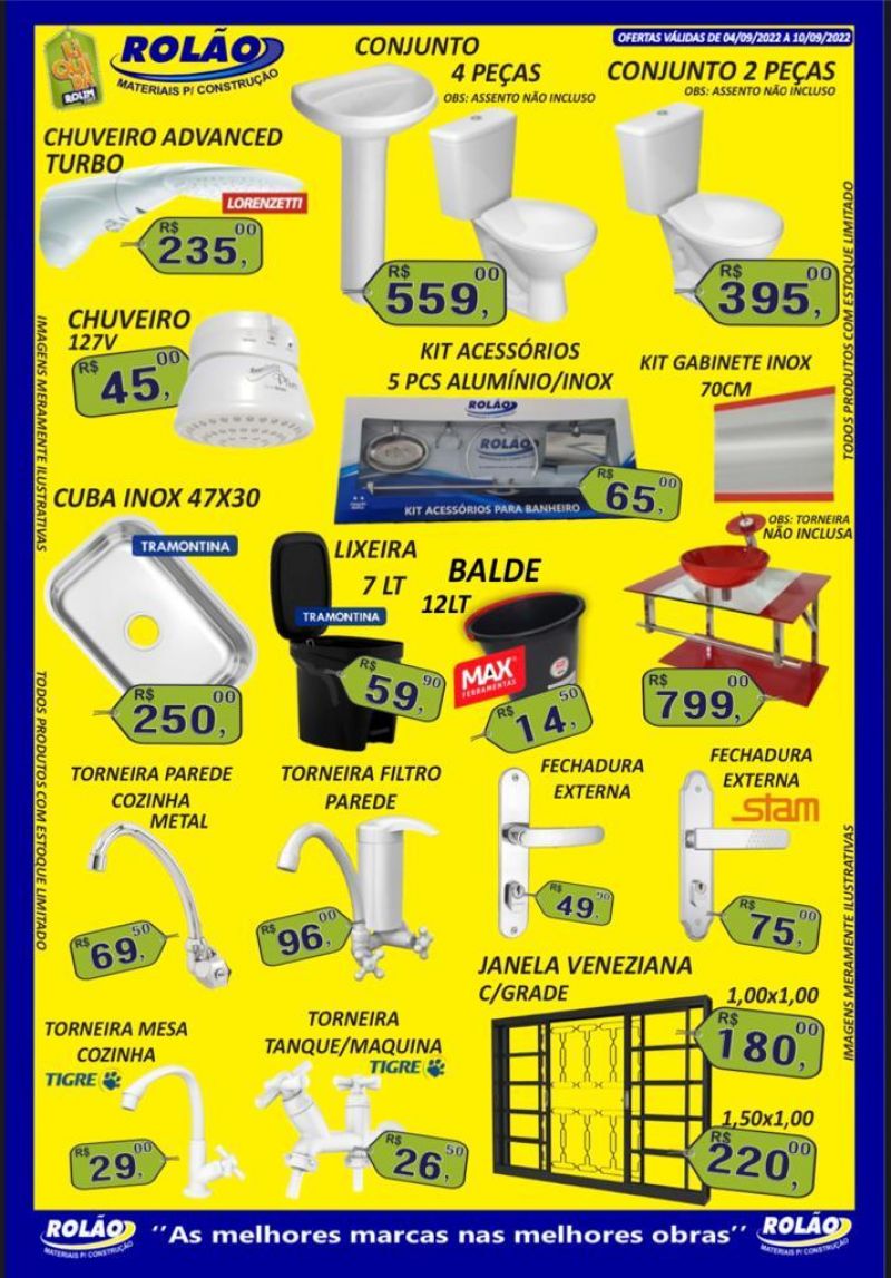 Confira as ofertas do Rolão materiais para construção para a edição do Líquida Rolim 2022 Confira as ofertas do Rolão materiais para construção para a edição do Líquida Rolim 2022