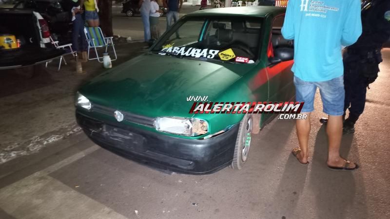 Motorista inabilitado atingiu mototaxista no Centro de Rolim de Moura Motorista inabilitado atingiu mototaxista no Centro de Rolim de Moura