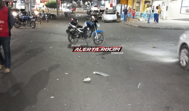 Motorista inabilitado atingiu mototaxista no Centro de Rolim de Moura Motorista inabilitado atingiu mototaxista no Centro de Rolim de Moura