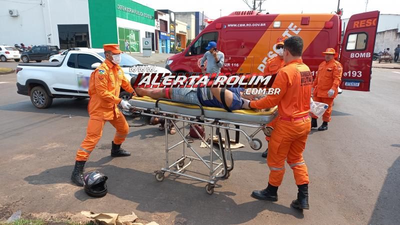 Segunda-feira registrou acidente de trânsito com duas vítimas em Rolim de Moura Segunda-feira registrou acidente de trânsito com duas vítimas em Rolim de Moura