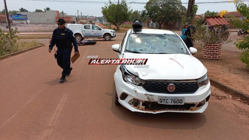 Terceiro acidente de trânsito do dia também deixou uma pessoa ferida em Rolim de Moura Terceiro acidente de trânsito do dia também deixou uma pessoa ferida em Rolim de Moura