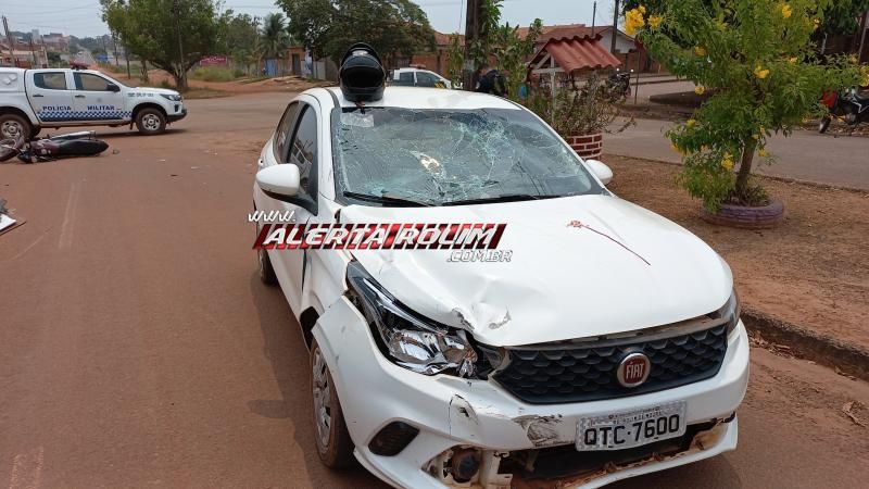 Terceiro acidente de trânsito do dia também deixou uma pessoa ferida em Rolim de Moura Terceiro acidente de trânsito do dia também deixou uma pessoa ferida em Rolim de Moura