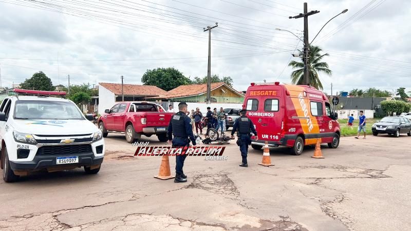 Acidente de trânsito deixou motociclista ferido neste sábado em Rolim de Moura Acidente de trânsito deixou motociclista ferido neste sábado em Rolim de Moura