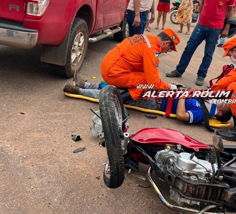 Acidente de trânsito deixou motociclista ferido neste sábado em Rolim de Moura Acidente de trânsito deixou motociclista ferido neste sábado em Rolim de Moura