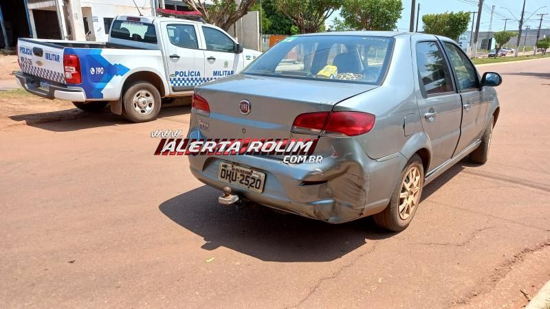 Motociclista atingiu traseira de carro após motorista frear para não bater em cachorro em Rolim de Moura Motociclista atingiu traseira de carro após motorista frear para não bater em cachorro em Rolim de Moura