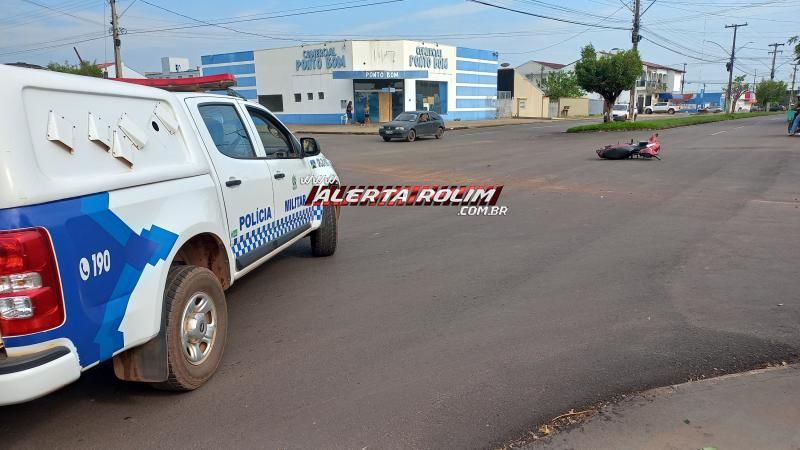 Mulher ficou em estado grave após colisão entre moto e carro nesta manhã em Rolim de Moura Mulher ficou em estado grave após colisão entre moto e carro nesta manhã em Rolim de Moura