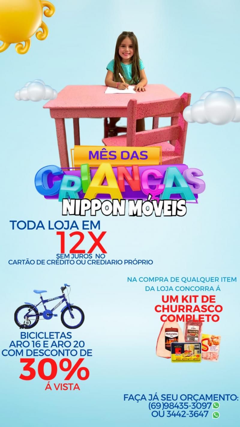 Nippon Móveis em Rolim de Moura com ofertas imperdíveis no mês das crianças; fotos Nippon Móveis em Rolim de Moura com ofertas imperdíveis no mês das crianças; fotos