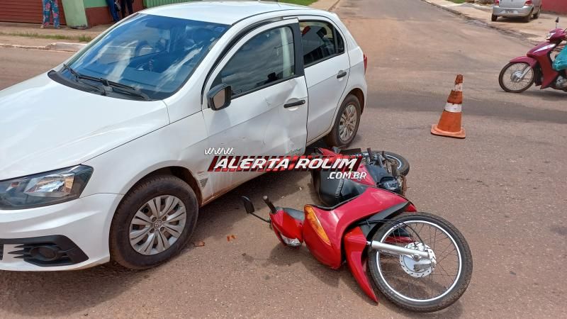 Segundo acidente do dia também envolveu carro e moto e deixou uma pessoa ferida em Rolim de Moura Segundo acidente do dia também envolveu carro e moto e deixou uma pessoa ferida em Rolim de Moura
