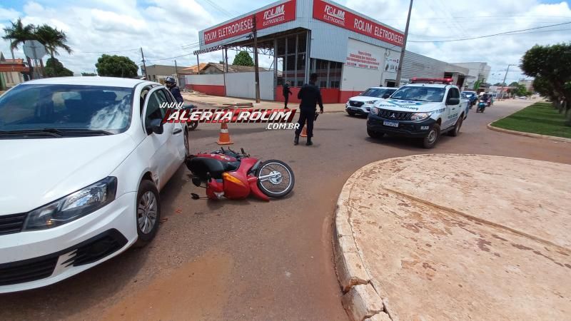 Segundo acidente do dia também envolveu carro e moto e deixou uma pessoa ferida em Rolim de Moura Segundo acidente do dia também envolveu carro e moto e deixou uma pessoa ferida em Rolim de Moura