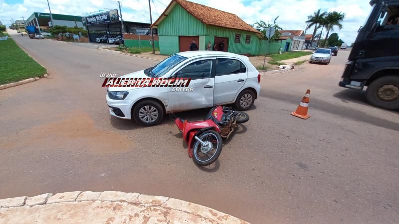 Segundo acidente do dia também envolveu carro e moto e deixou uma pessoa ferida em Rolim de Moura Segundo acidente do dia também envolveu carro e moto e deixou uma pessoa ferida em Rolim de Moura