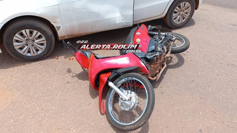 Segundo acidente do dia também envolveu carro e moto e deixou uma pessoa ferida em Rolim de Moura Segundo acidente do dia também envolveu carro e moto e deixou uma pessoa ferida em Rolim de Moura