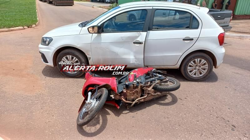 Segundo acidente do dia também envolveu carro e moto e deixou uma pessoa ferida em Rolim de Moura Segundo acidente do dia também envolveu carro e moto e deixou uma pessoa ferida em Rolim de Moura
