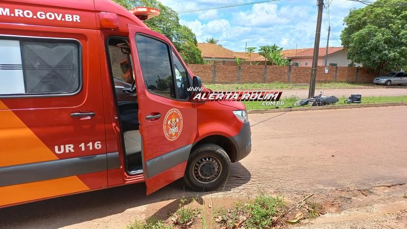 Terceiro acidente desta quarta-feira envolveu duas motocicletas e deixou delivery ferido em Rolim de Moura Terceiro acidente desta quarta-feira envolveu duas motocicletas e deixou delivery ferido em Rolim de Moura