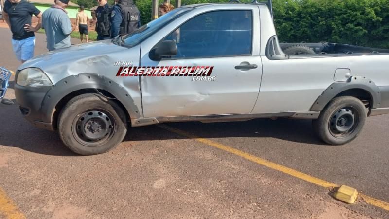 PM registrou colisão entre carro e moto nesta tarde de sábado em Rolim de Moura PM registrou colisão entre carro e moto nesta tarde de sábado em Rolim de Moura