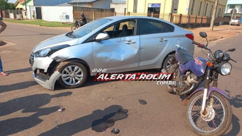 Segundo acidente de trânsito do dia também deixou uma pessoa ferida em Rolim de Moura Segundo acidente de trânsito do dia também deixou uma pessoa ferida em Rolim de Moura