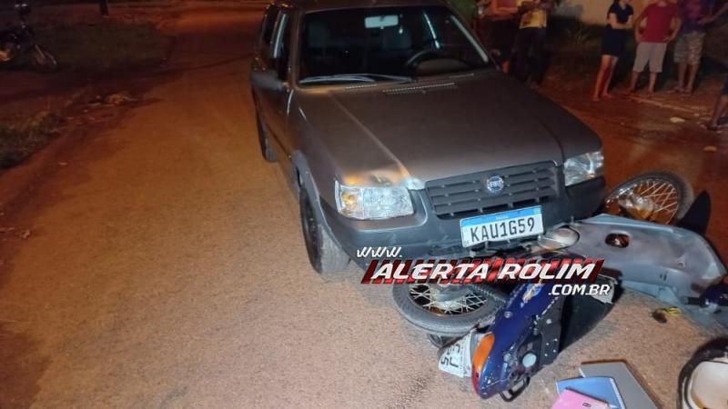 Trafegando na contramão, motorista com sinais de embriaguez atingiu condutora de moto na noite quinta-feira em Rolim de Moura Trafegando na contramão, motorista com sinais de embriaguez atingiu condutora de moto na noite quinta-feira em Rolim de Moura