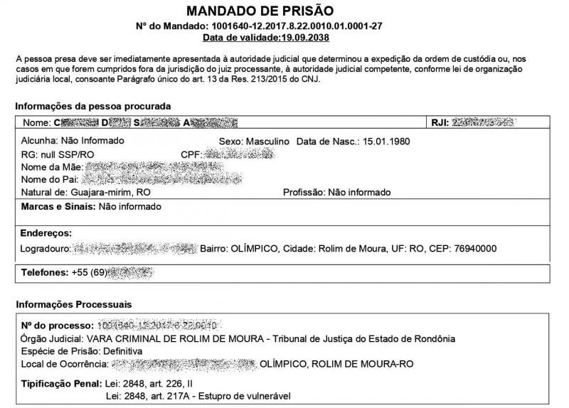 Acusado de estuprar criança de 09 anos foi preso pela Polícia Militar em Rolim de Moura Acusado de estuprar criança de 09 anos foi preso pela Polícia Militar em Rolim de Moura
