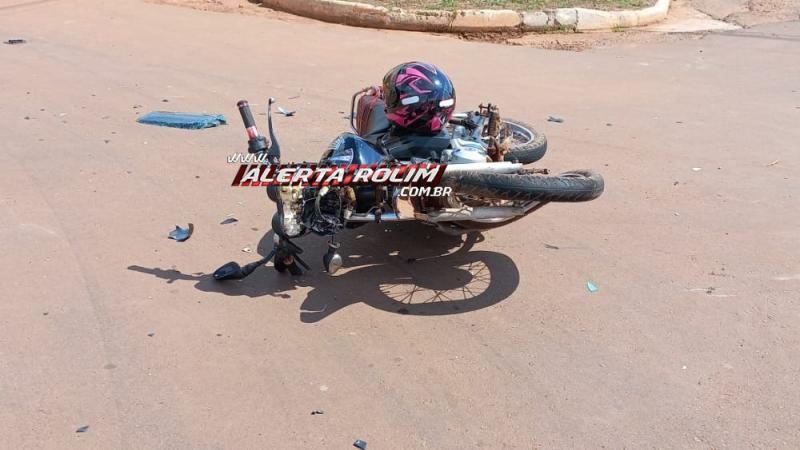 Colisão entre carro e moto no bairro Planalto deixou uma pessoa ferida nesta tarde em Rolim de Moura Colisão entre carro e moto no bairro Planalto deixou uma pessoa ferida nesta tarde em Rolim de Moura