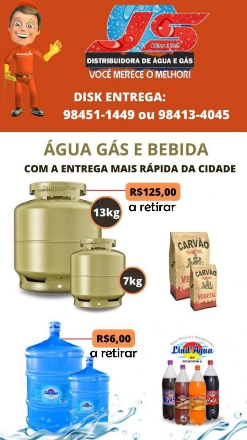 JS Distribuidora de ÁGUA e GÁS em Rolim de Moura com preços imperdíveis até o dia 06 de janeiro de 2023 JS Distribuidora de ÁGUA e GÁS em Rolim de Moura com preços imperdíveis até o dia 06 de janeiro de 2023