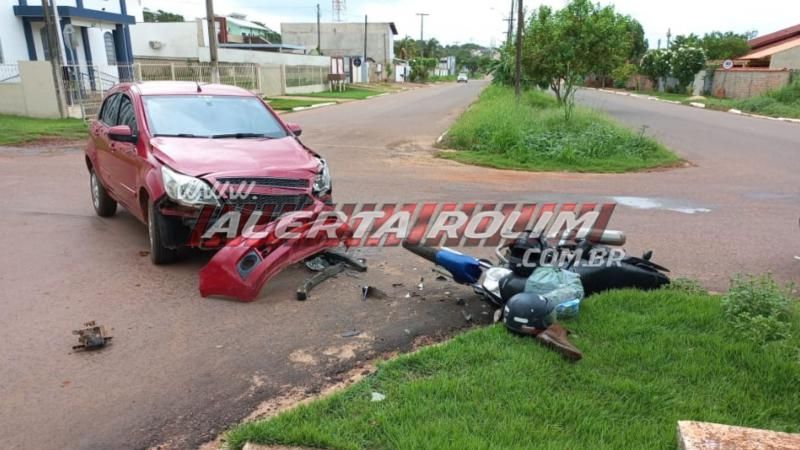 Motociclista fraturou perna em acidente nesta tarde em Rolim de Moura Motociclista fraturou perna em acidente nesta tarde em Rolim de Moura