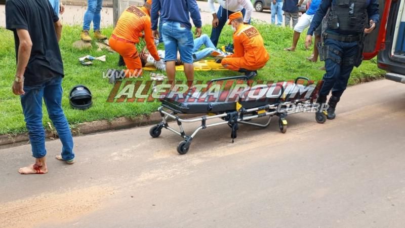 Motociclista fraturou perna em acidente nesta tarde em Rolim de Moura Motociclista fraturou perna em acidente nesta tarde em Rolim de Moura