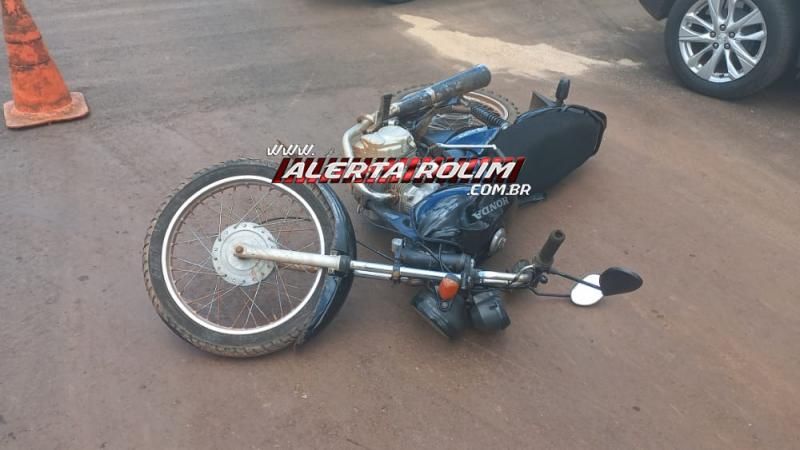Segundo acidente do dia envolveu carro e moto e deixou uma pessoa ferida em Rolim de Moura Segundo acidente do dia envolveu carro e moto e deixou uma pessoa ferida em Rolim de Moura