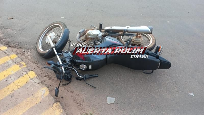 Terceiro acidente desta quarta-feira também deixou motociclista ferida em Rolim de Moura Terceiro acidente desta quarta-feira também deixou motociclista ferida em Rolim de Moura