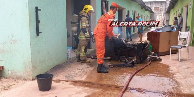 Incêndio foi registrado em apartamento nesta tarde em Rolim de Moura