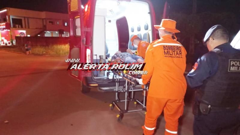 Terceiro acidente de trânsito do dia deixou motociclista ferido em Rolim de Moura Terceiro acidente de trânsito do dia deixou motociclista ferido em Rolim de Moura