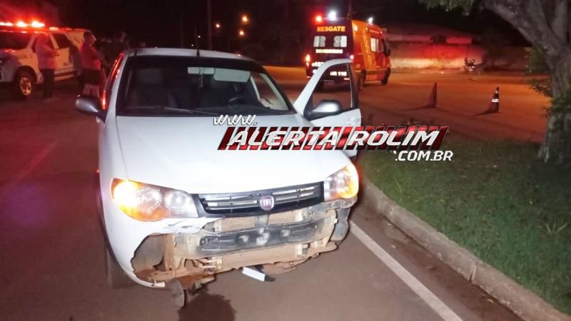Terceiro acidente de trânsito do dia deixou motociclista ferido em Rolim de Moura Terceiro acidente de trânsito do dia deixou motociclista ferido em Rolim de Moura