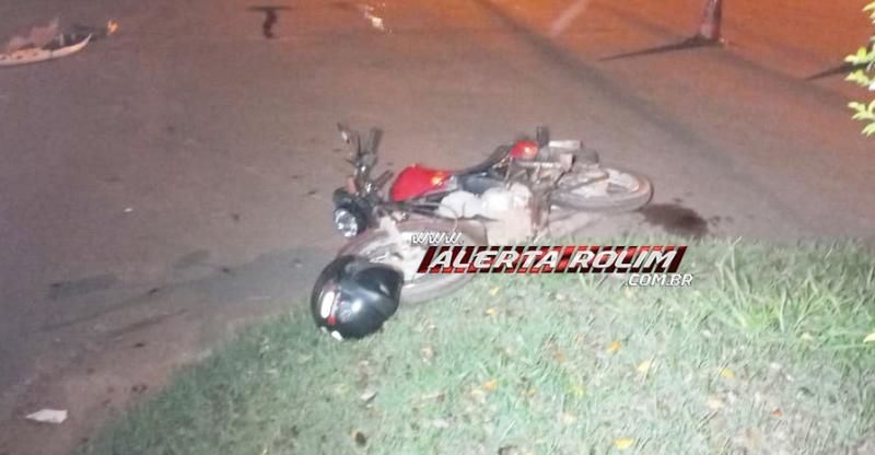 Terceiro acidente de trânsito do dia deixou motociclista ferido em Rolim de Moura Terceiro acidente de trânsito do dia deixou motociclista ferido em Rolim de Moura