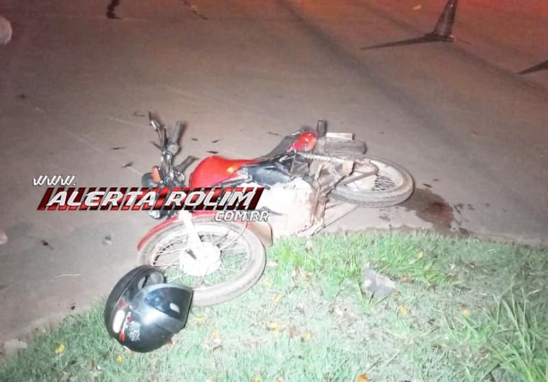 Terceiro acidente de trânsito do dia deixou motociclista ferido em Rolim de Moura Terceiro acidente de trânsito do dia deixou motociclista ferido em Rolim de Moura