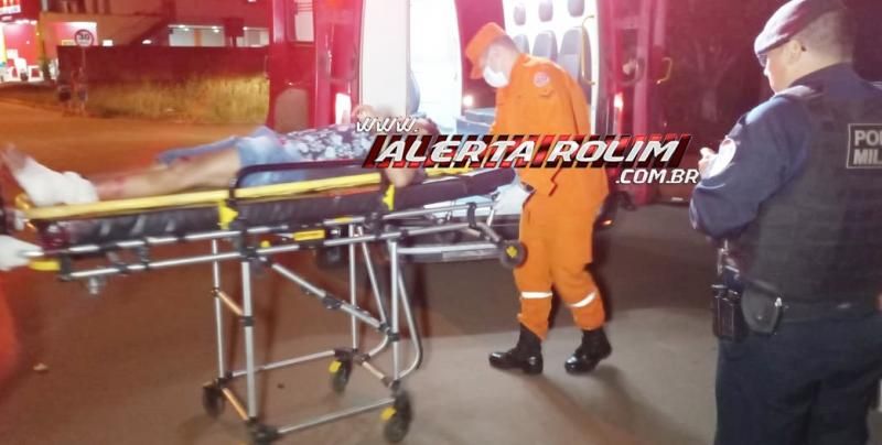 Terceiro acidente de trânsito do dia deixou motociclista ferido em Rolim de Moura Terceiro acidente de trânsito do dia deixou motociclista ferido em Rolim de Moura
