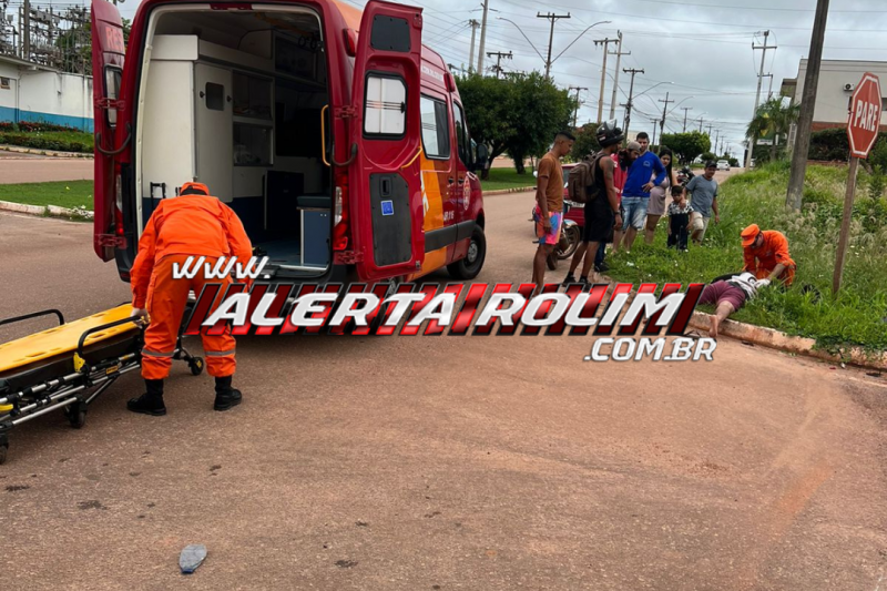 Acidente de trânsito deixou motociclista ferido neste sábado em Rolim de Moura Acidente de trânsito deixou motociclista ferido neste sábado em Rolim de Moura