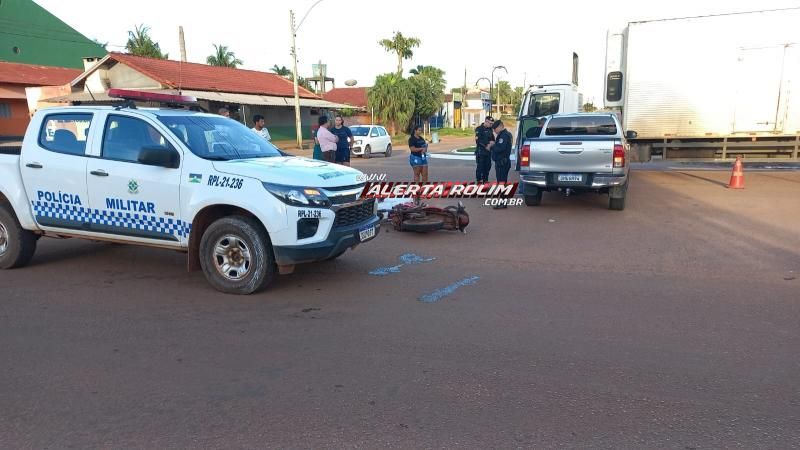 Acidente de trânsito deixou motociclista ferido no final deste sábado em Rolim de Moura Acidente de trânsito deixou motociclista ferido no final deste sábado em Rolim de Moura