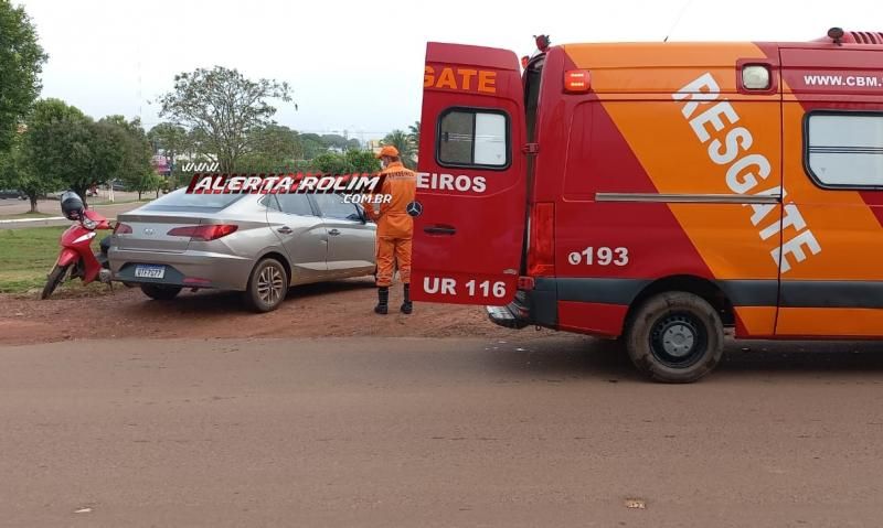 Colisão lateral entre carro e moto foi registrada nesta manhã em Rolim de Moura Colisão lateral entre carro e moto foi registrada nesta manhã em Rolim de Moura