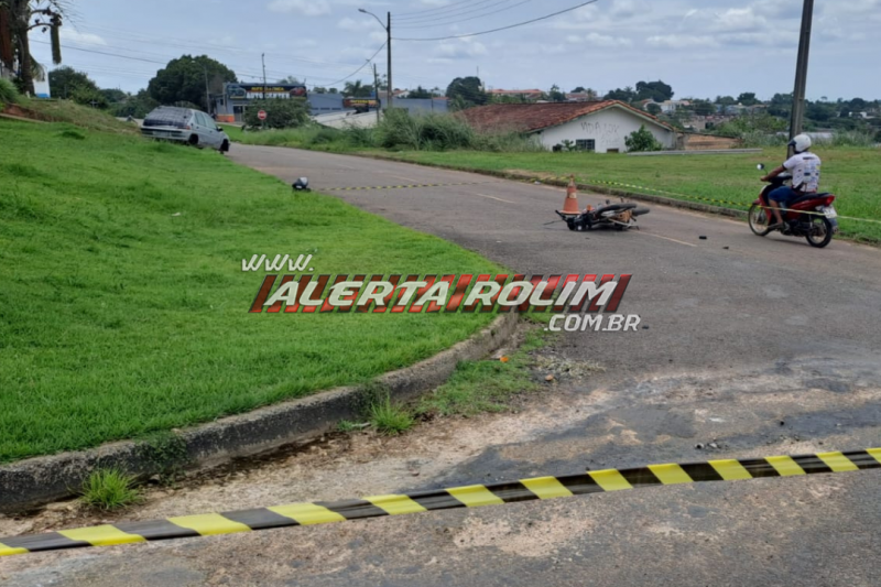 Dois motociclistas foram socorridos ao Hospital após acidente em Nova Brasilândia Dois motociclistas foram socorridos ao Hospital após acidente em Nova Brasilândia