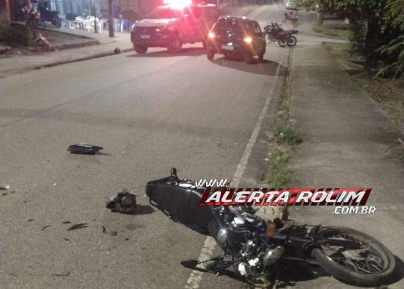 Motociclista sofreu grave lesão em uma das pernas em acidente de trânsito na noite de sábado em Santa Luzia do Oeste Motociclista sofreu grave lesão em uma das pernas em acidente de trânsito na noite de sábado em Santa Luzia do Oeste